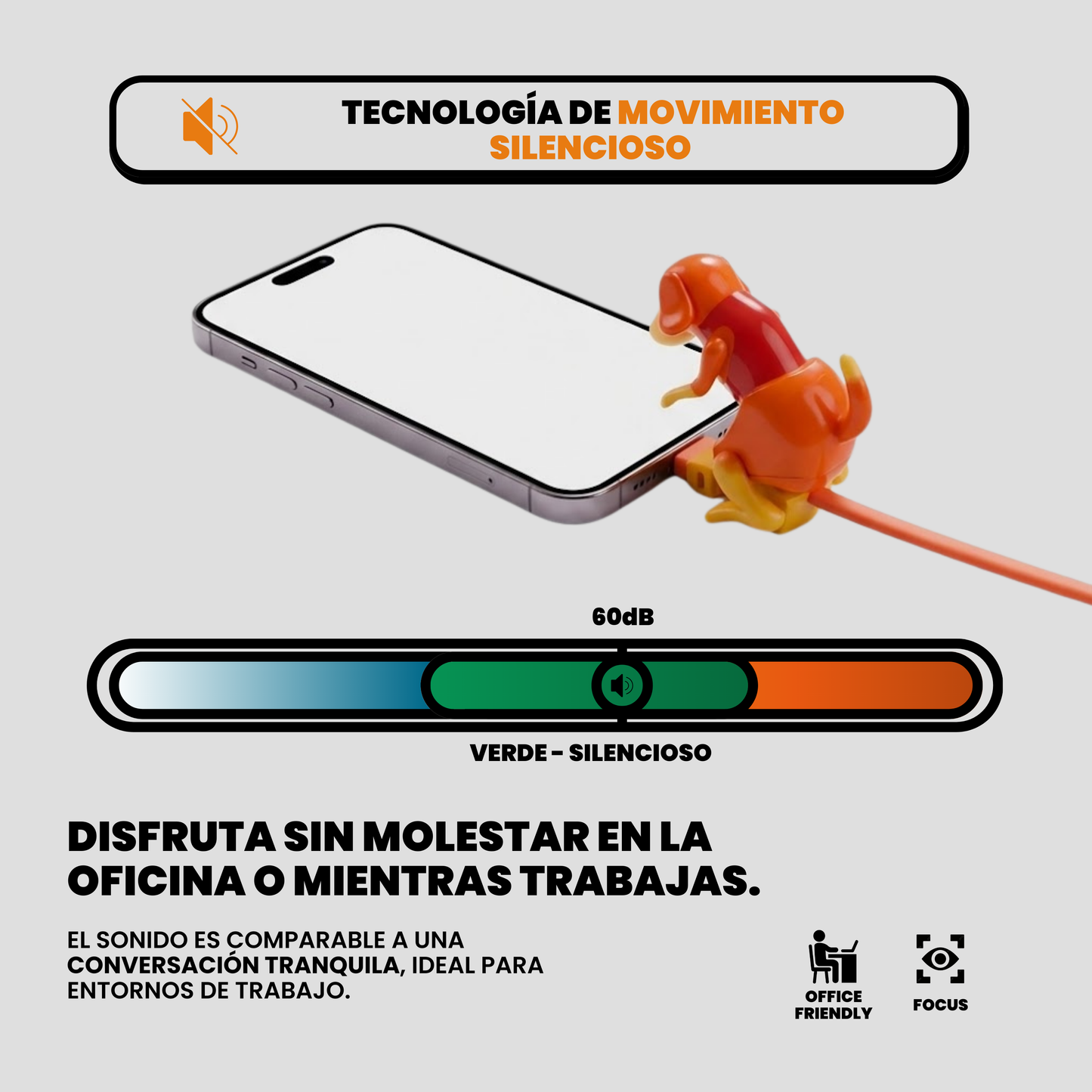 Cargador Perro con Movimiento y Carga Rápida